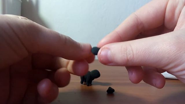 Делаем  далматинца из лёгкого пластилина)))