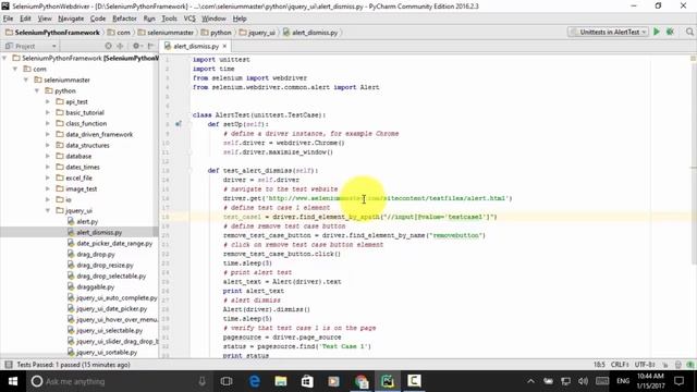 Lesson 15 Python Webdriver Alert Dismiss смотреть онлайн
