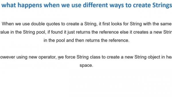 7. Java String - String Pool part 1