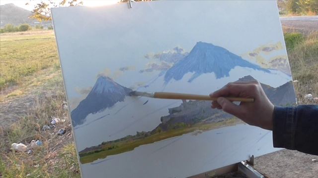 Пленэр у горы Арарат. Художник Артём Пучков. Часть 3-я. смотреть онлайн