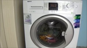 Beko WMB 71443 LA - rinse program 7 minutes, without centrifuge, washing machine, lavadora movie #8