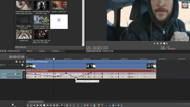 How to Fade Out or In Audio By Adding Audio Points | VEGAS Pro Tutorial | #vegaspro #tutorial смотреть онлайн