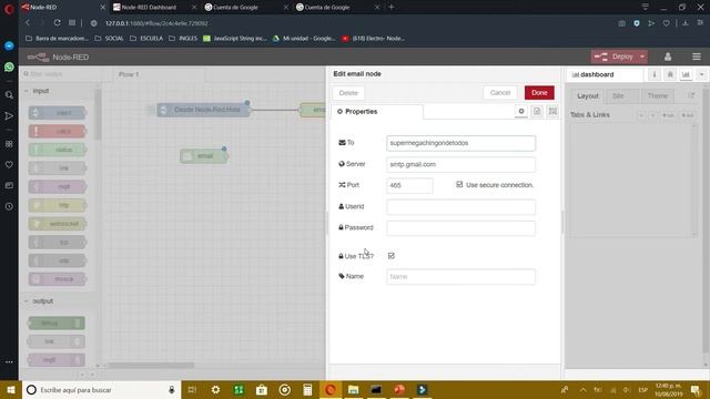 7. Programación con Node-Red || Uso de nodos Email смотреть онлайн