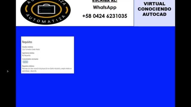 CURSO AUTOCAD 19 MAYO 2023 смотреть онлайн