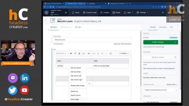 FOC 45: Working with Tables inside Contentful Rich Text Fields