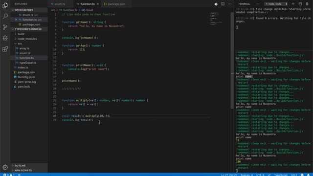 9. Tutorial TypeScript : Tipe Data pada Arguments - Bahasa Indonesia смотреть онлайн