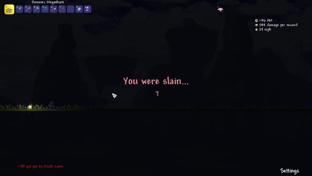 Terraria with 1HP is rough... смотреть онлайн