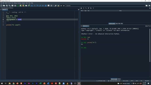 Programming in Python - Unit X Installing Anaconda (Spyder & Python) - Fall 2021 (daytime section) смотреть онлайн