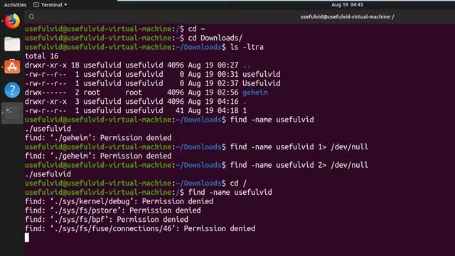 Linux Quickie: stdout and stderr streams in the shell (permission denied - find) смотреть онлайн