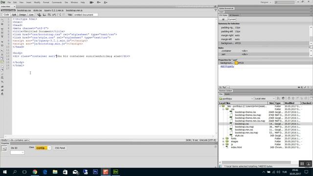 ders 2 - bootstrap site genişligi belirleme container ve container-fluid смотреть онлайн