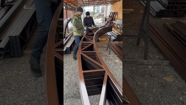 Подготовили очередной комплект навеса из поликарбоната 7,5х8,4