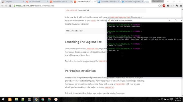 Installing new Laravel Project with Homestead смотреть онлайн