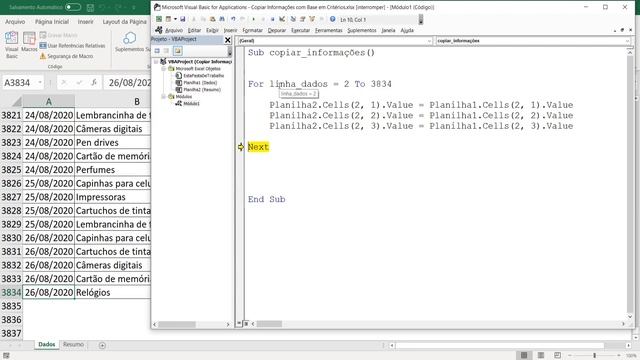 Ex #009 - Como copiar informações com base em critérios usando Excel VBA смотреть онлайн
