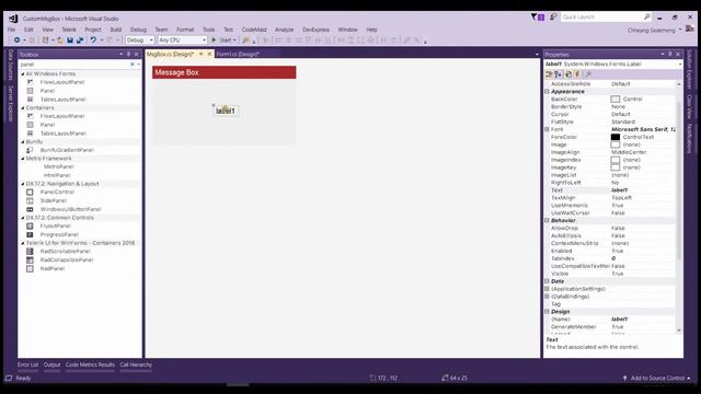 C# WinForm UI - Custom Message Box (Part 1) смотреть онлайн