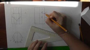 Шестиугольная призма. Сквозное отверстие сложной конфигурации.Урок19.(Часть2. ПРОЕКЦИОННОЕ ЧЕРЧЕНИЕ