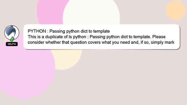 PYTHON : Passing python dict to template смотреть онлайн