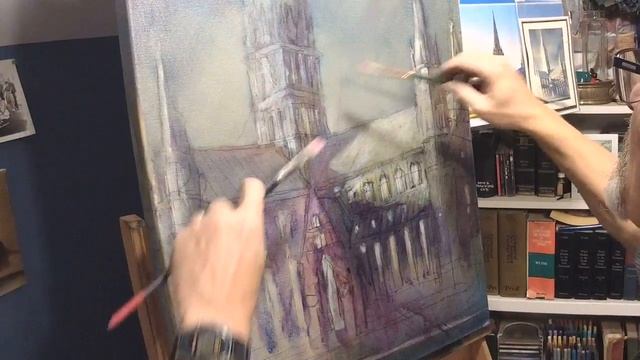 Daily Art Adventure 286. Painting Impressions of Salisbury Cathedral смотреть онлайн
