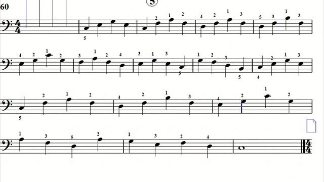 10 Left Hand Piano Exercises and Bass Clef. Fingering and sight reading смотреть онлайн