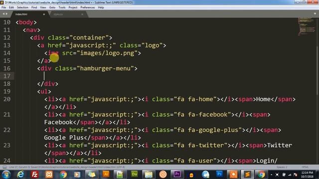 Animated NavBar with Icon Zooming effect - Responsive NavBar - HTML & CSS смотреть онлайн