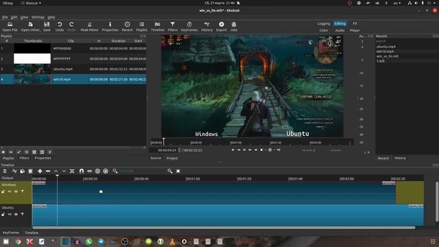 [Shotcut] Урок 7. Два клипа в одном кадре. смотреть онлайн