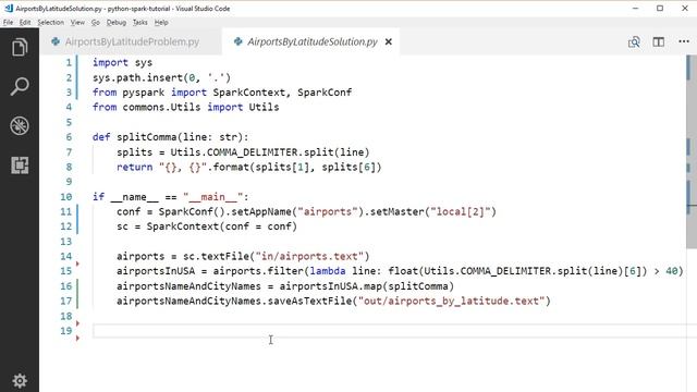 Apache Spark Tutorial Python with PySpark 8 | Solution to Airports by Latitude Problem смотреть онлайн