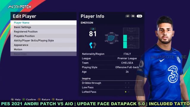 PES 2021 ANDRI PATCH V5 AIO | DATAPACK 5.0 смотреть онлайн