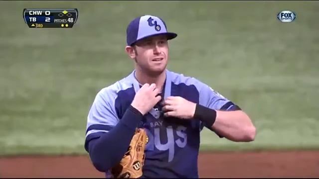 Amazing Unassisted Double Play - Longoria - Baseball Game смотреть онлайн