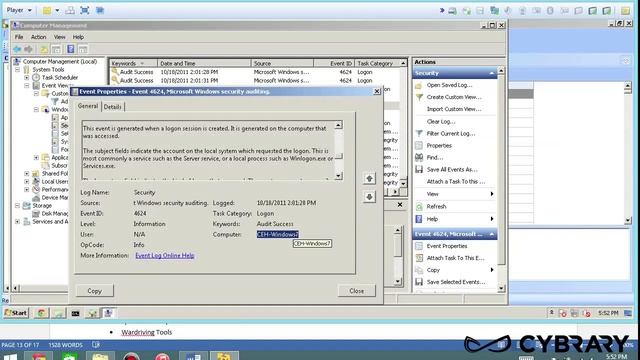 1025 74 Log Capturing and Event Correlation Event Log Explorer Lab Computer and Hacking Forensi смотреть онлайн