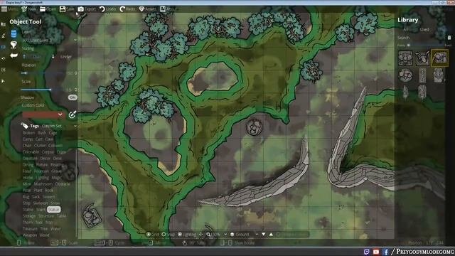Dungeondraft: Basilisk Swamp Lair - RPG Map смотреть онлайн