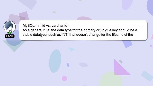 MySQL : Int id vs. varchar id смотреть онлайн