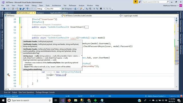 JWT(JSON Web Token) Based Authentication in ASP.NET Core 2.1 Web API 2.0 смотреть онлайн