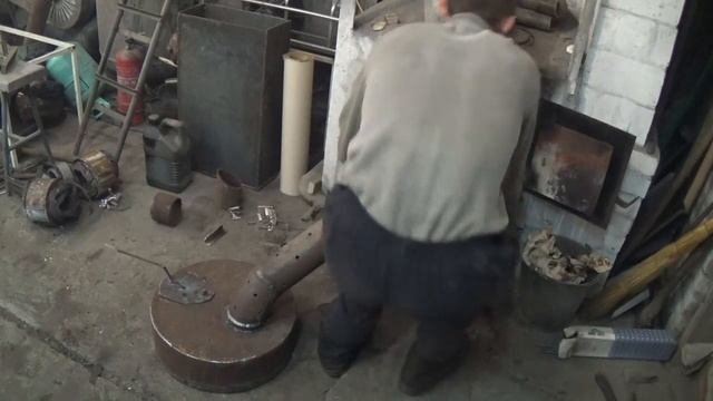 Изготовление печи на отработанном масле к водяному котлу смотреть онлайн