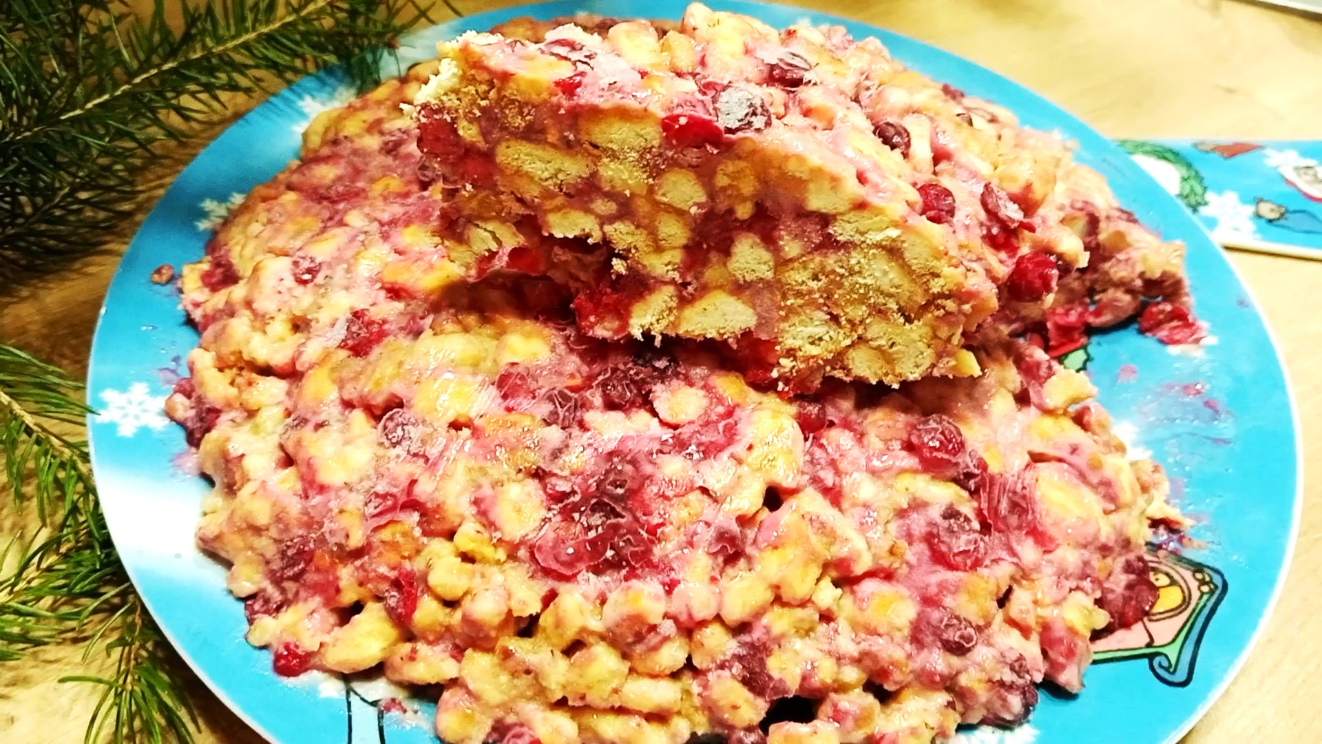 Новогодний и Рождественский замороженный торт. смотреть онлайн