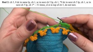 Красивая цветочная кайма крючком. Crochet flower lace. Платье для куклы для начинающих. Часть 3