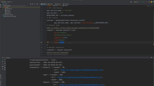 Youtube API: How to Execute a Search - Python смотреть онлайн