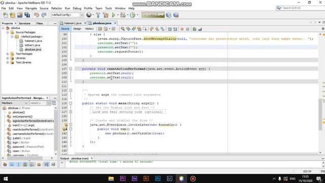 Muhlisin - 11219122 - PBO 2 - Login Form - java смотреть онлайн
