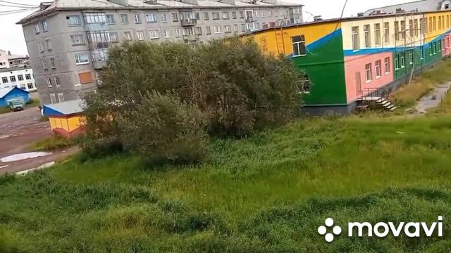 Посёлок Северный Воркута, вид с балкона, лето смотреть онлайн