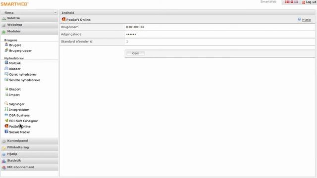Integration mellem SmartWeb og Post Danmark PacSoft Online - SmartWeb webshop смотреть онлайн