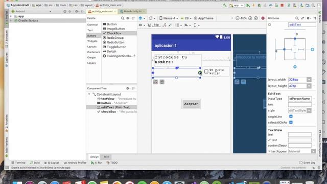 Como crear una app para android Kotlin part1 смотреть онлайн