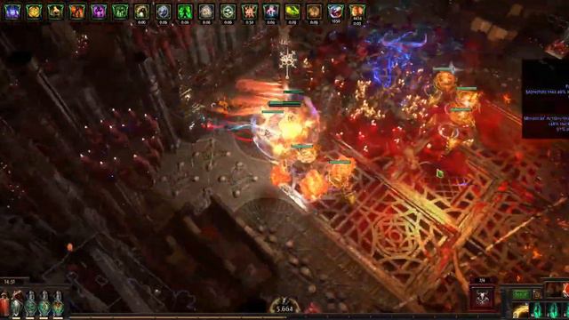[PoE 3.19] Flame Golem Elementalist - 9 Golems - Crimson Temple Mapping Showcase