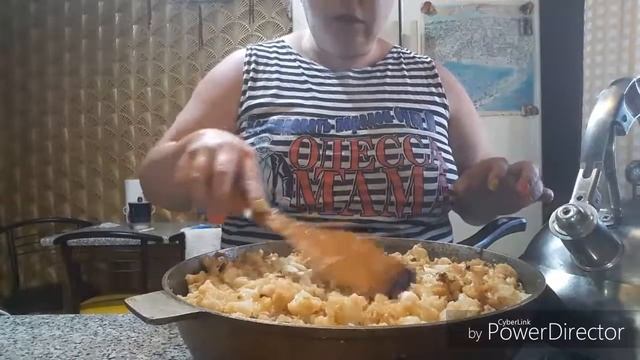 Цветная тушеная капуста в сметане. смотреть онлайн