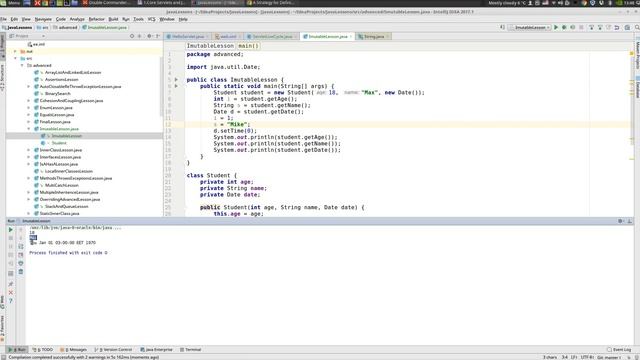 Урок Java 323: Immutable классы смотреть онлайн
