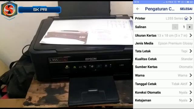 cara print langsung pakai hp dengan printer epson L355 via wifi смотреть онлайн