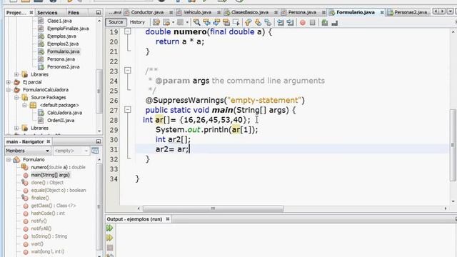 Copia de arreglos en Java смотреть онлайн
