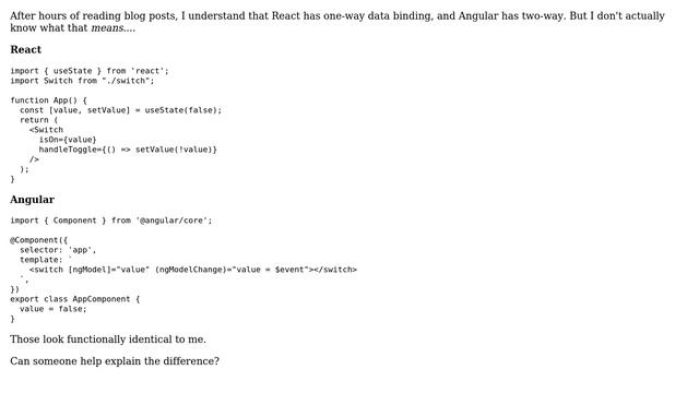 Software Engineering: React one-way data binding vs Angular two-way data binding смотреть онлайн