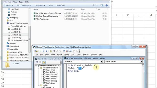 How To Create A Folder In Excel VBA (In Hindi) смотреть онлайн