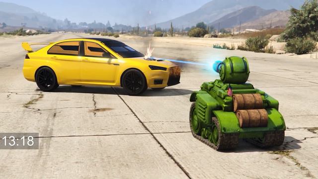 GTA 5 : MAIN CHARACTERS GOT RC TANK (FRANKLIN VS MICHAEL VS TREVOR) смотреть онлайн