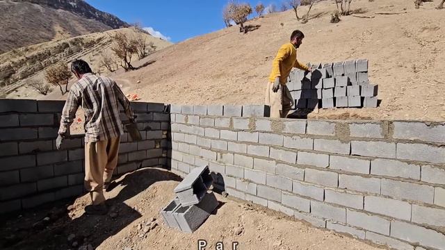 The second part of the kitchen construction. Babak and the workers build the kitchen🧱🏡 смотреть онлайн