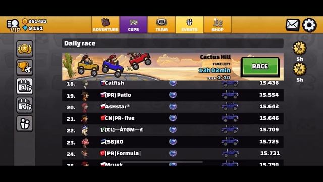 GREAT RACE for SUPER DIESEL | Daily Race Cactus Hill | Hill Climb Racing 2 смотреть онлайн