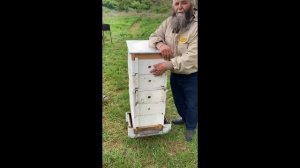 На пасеке у Ивана Стоянова, 8 рамочные Рогатые улья его технология работы на сезон.